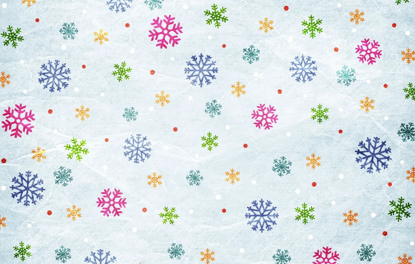 Photo wallpaper snowflakes, background, graphics, texture