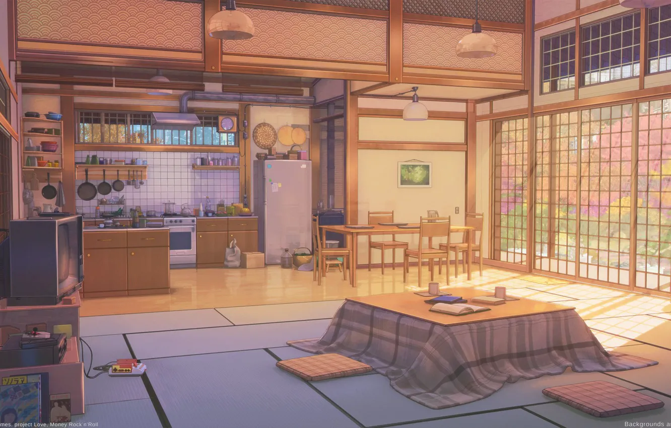 Photo wallpaper room, Japan, Visual Novella, love money rocknroll, Soviet Games