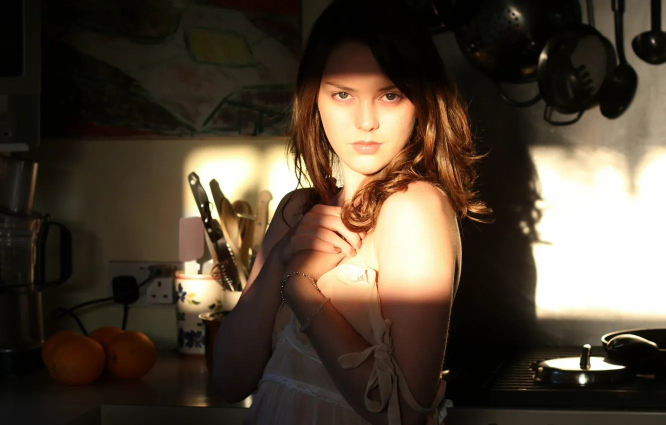 Photo wallpaper look, kitchen, sunlight, Imogen