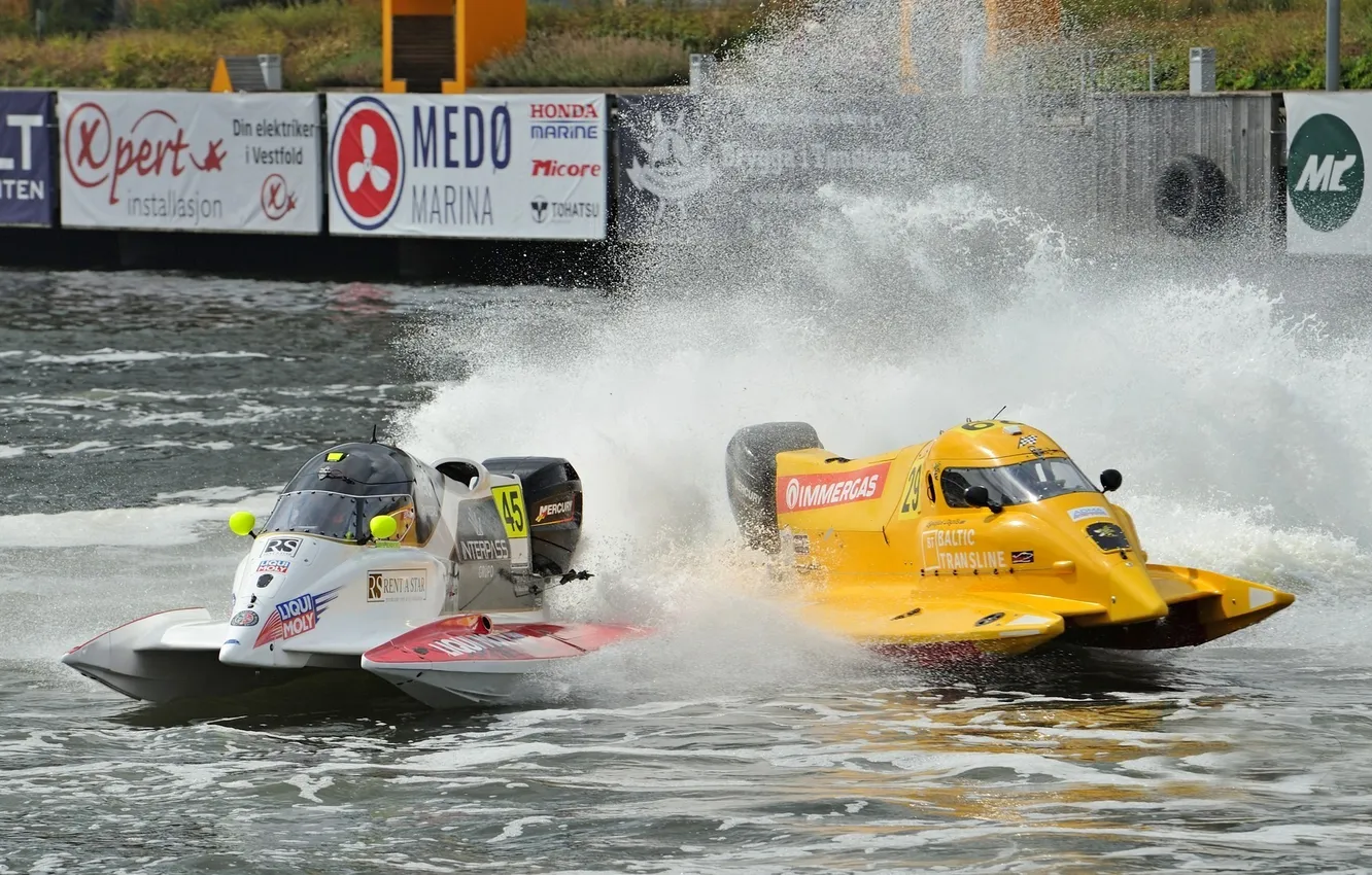 Photo wallpaper race, boat, speed