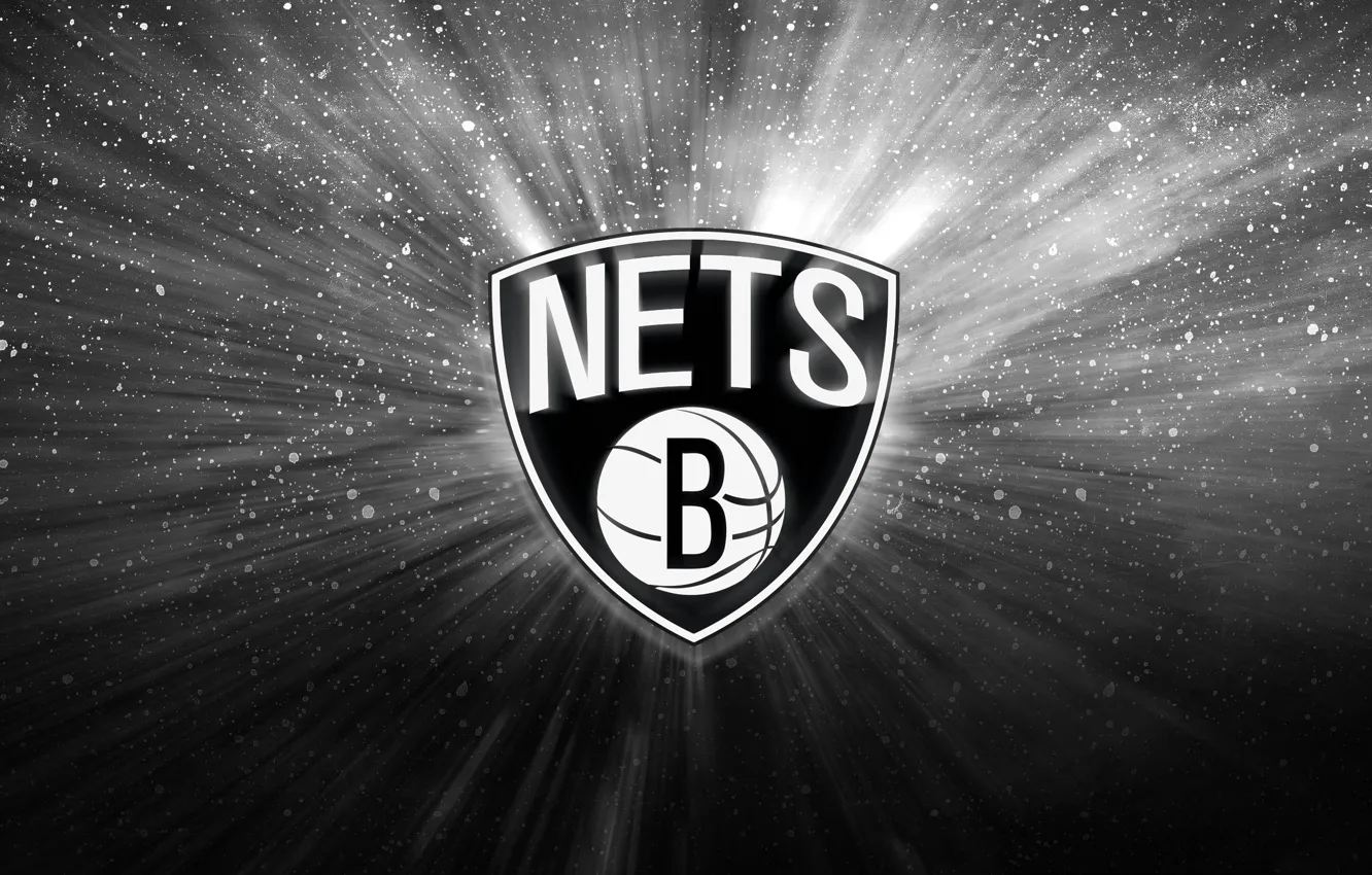 Photo wallpaper Basketball, Background, NBA, Mesh, New Jersey Nets, Black And White
