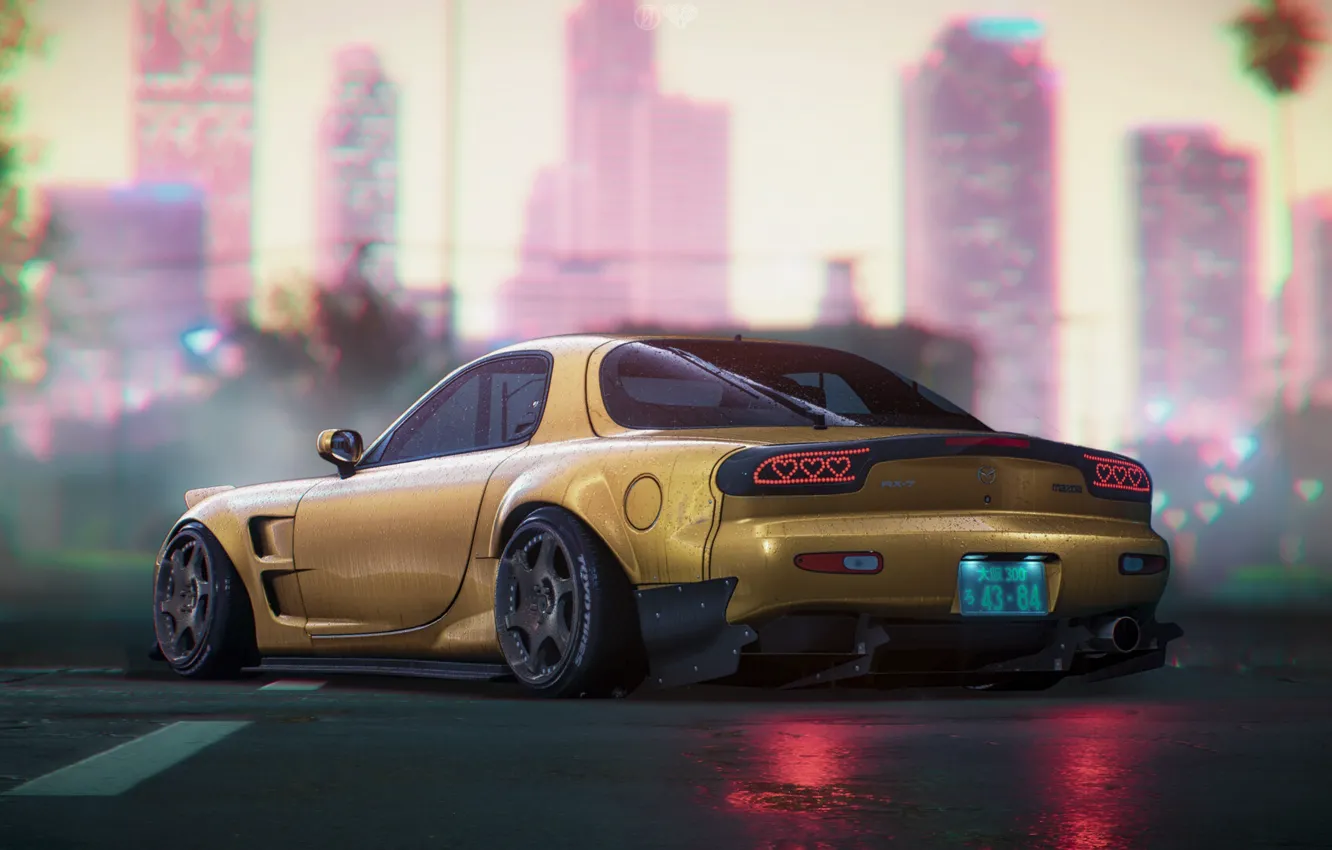 Photo wallpaper car, machine, auto, game, Need for Speed, nfs, rx7, Mazda RX-7