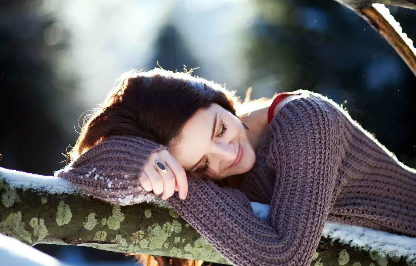 Photo wallpaper girl, pose, background