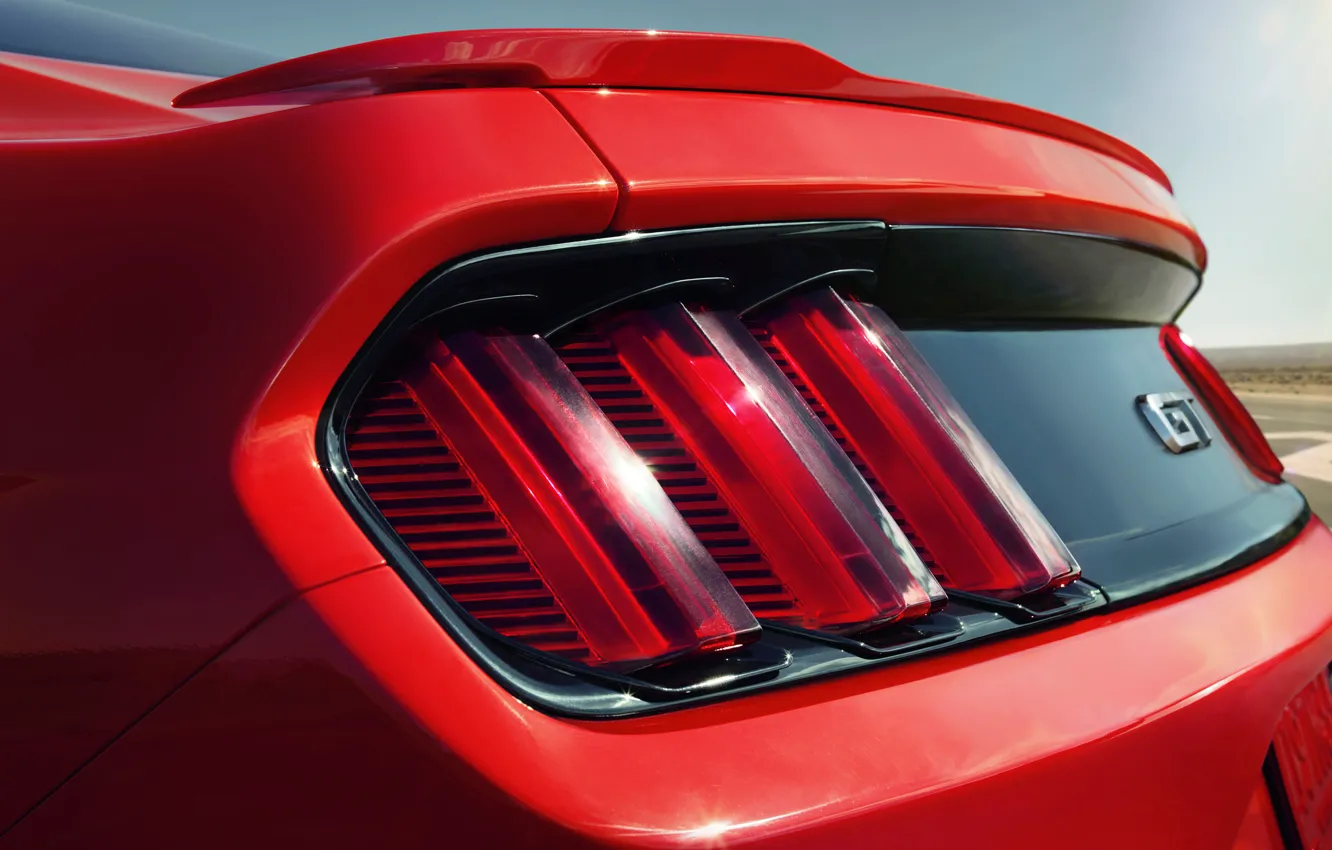 Photo wallpaper Mustang, Ford, 2015, RedLight