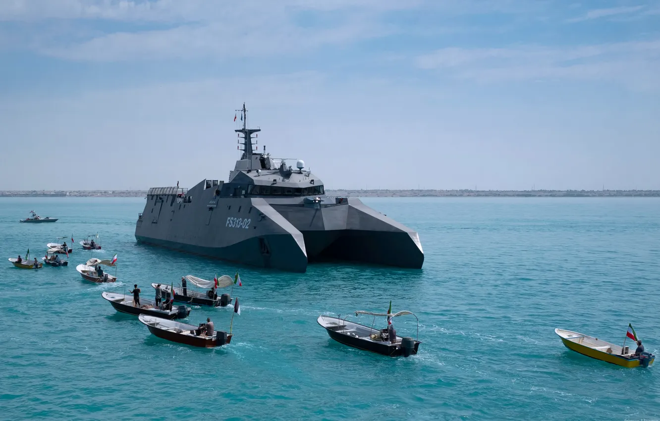 Photo wallpaper catamaran, Iranian Navy, Shahid Hassan Bagheri