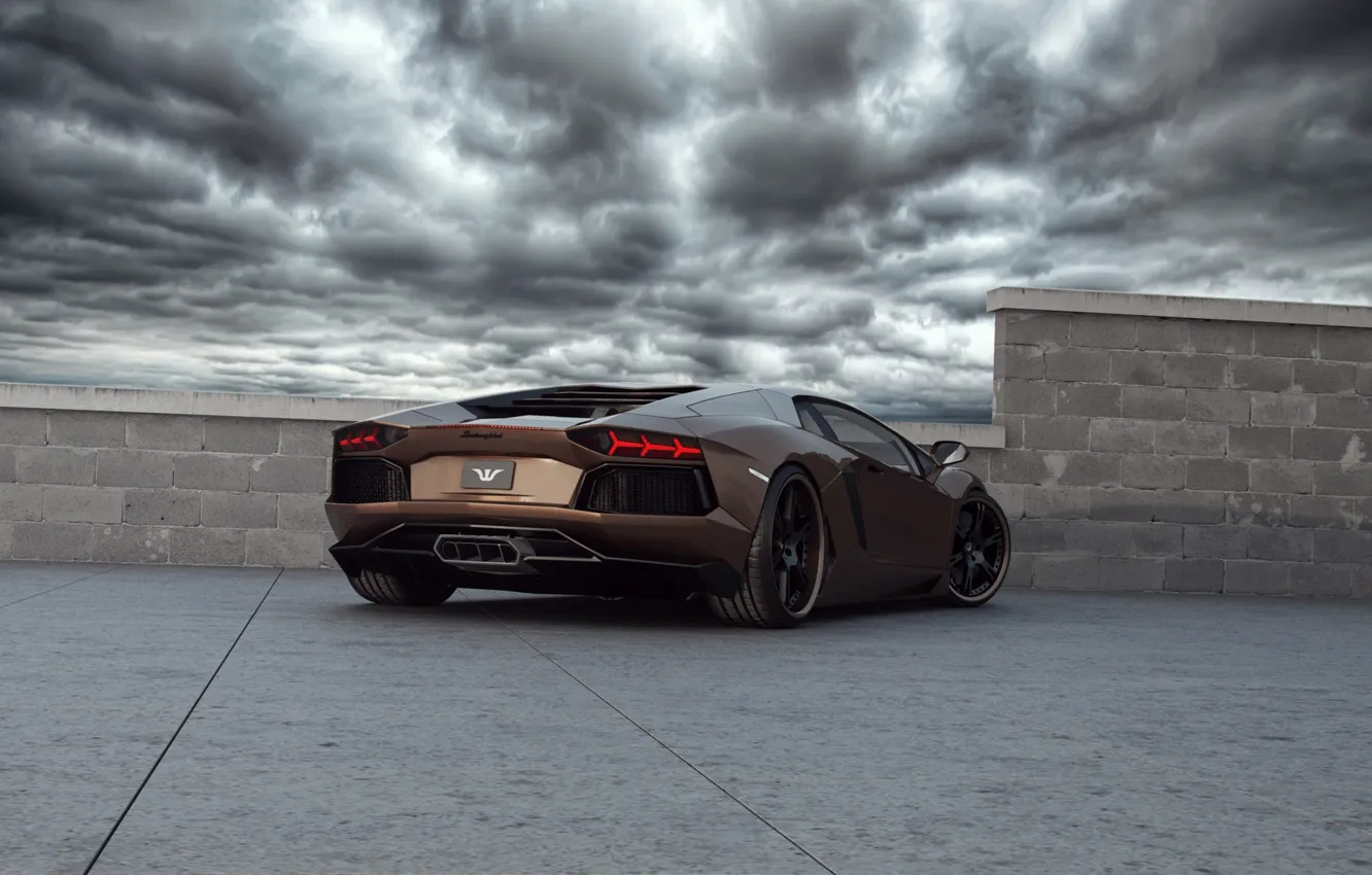 Photo wallpaper the sky, Lamborghini, supercar, tuning, Wheelsandmore, Lamborghini, Aventador, Rabbioso