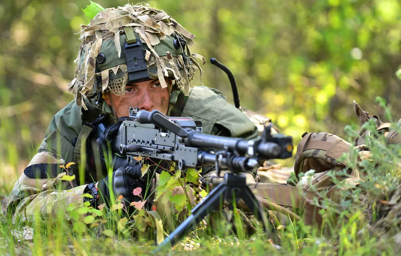Photo wallpaper weapons, soldiers, British Army