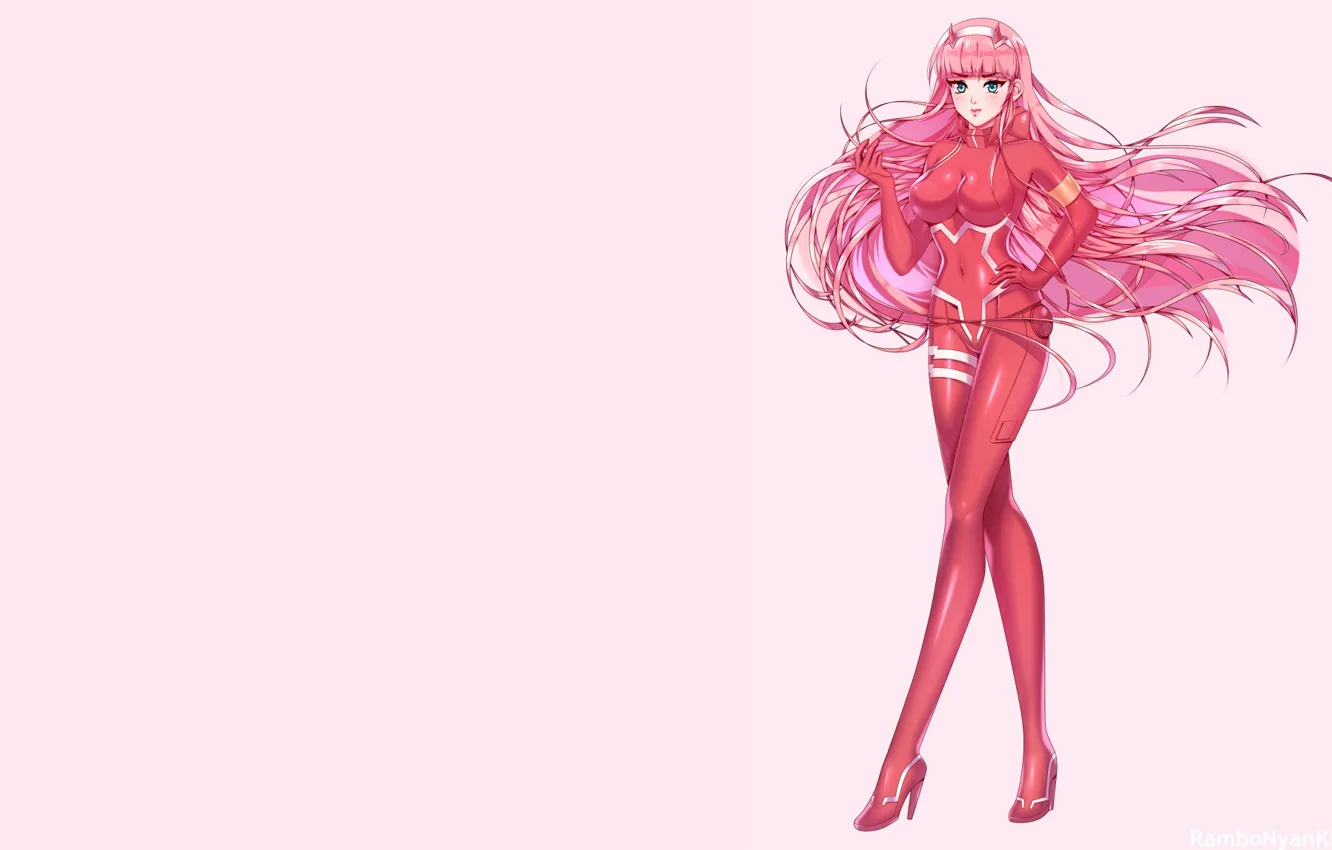 Photo wallpaper girl, background, 002, Darling In The Frankxx, Cute in France