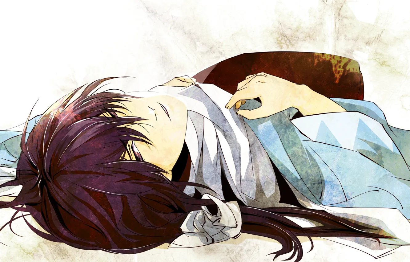 Photo wallpaper look, anime, guy, Demon Sakura