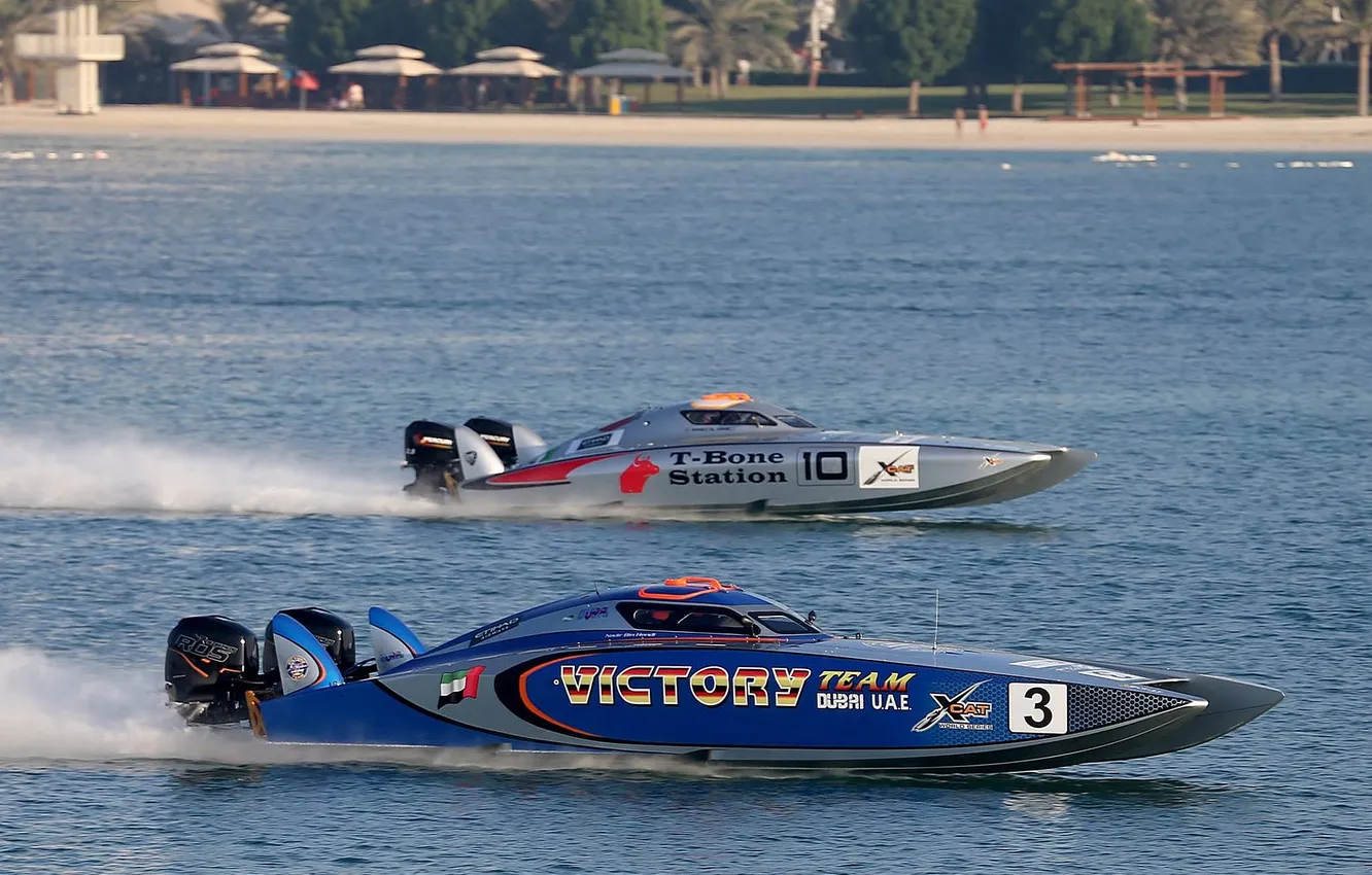 Photo wallpaper race, boat, speed