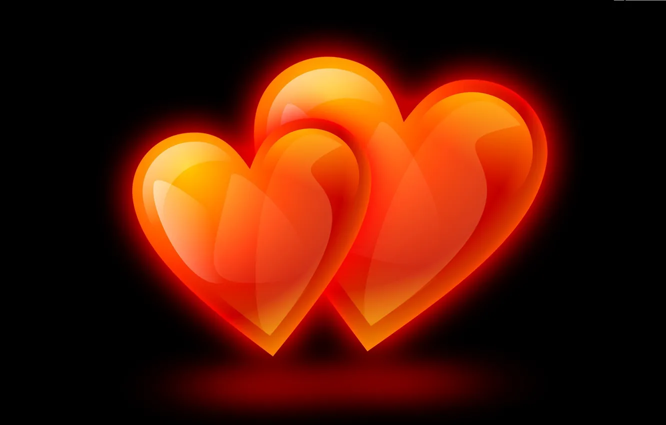 Photo wallpaper background, holiday, heart, pair, Valentine's day, unison