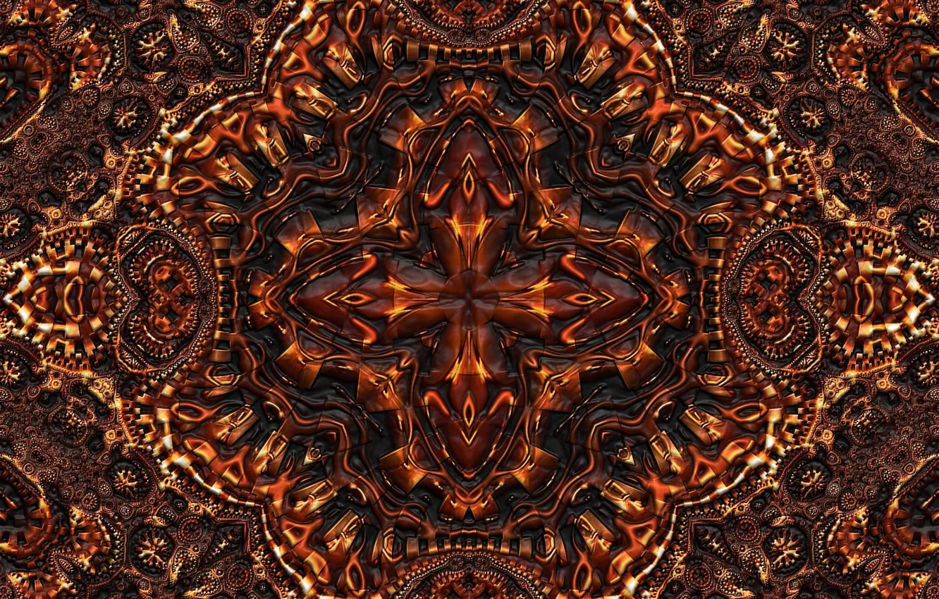 Photo wallpaper abstraction, pattern, fractal, ornament, symmetry, abstract background