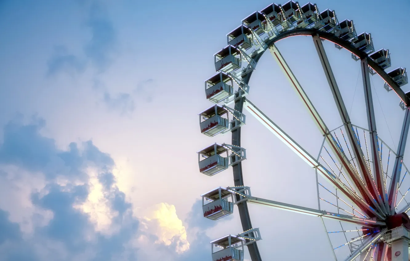 Photo wallpaper the sky, wheel, amusement