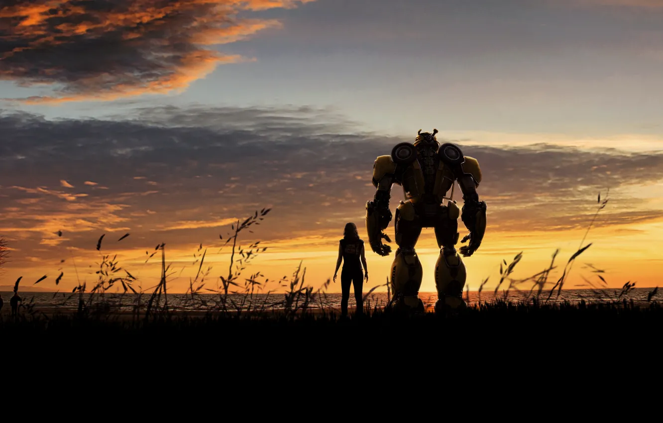 Photo wallpaper car, girl, USA, golden, Action, Golden Gate Bridge, robot, soldier