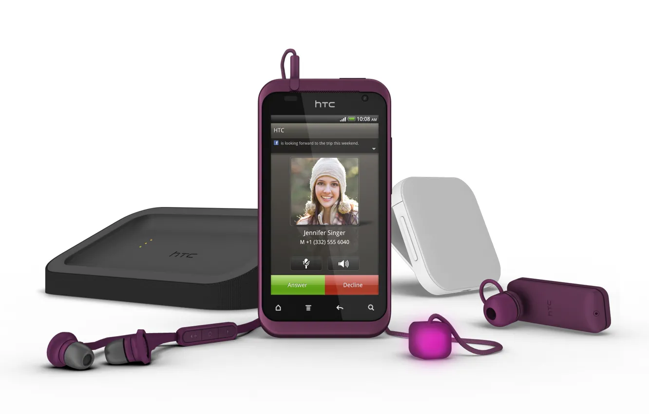 Photo wallpaper headphones, phone, HTC, accessories, accessories