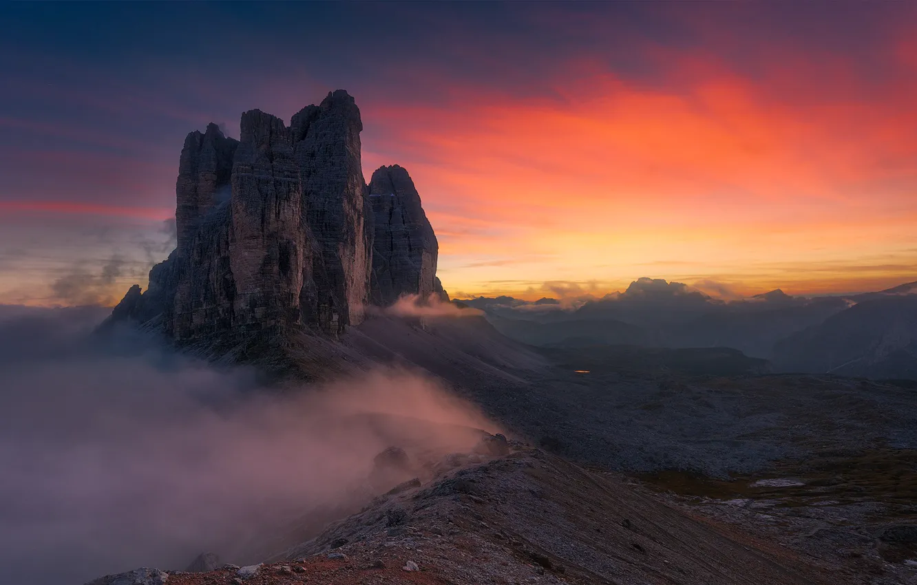 Photo wallpaper clouds, rocks, horizon, clouds, rocks, horizon, Tomasz Rojek