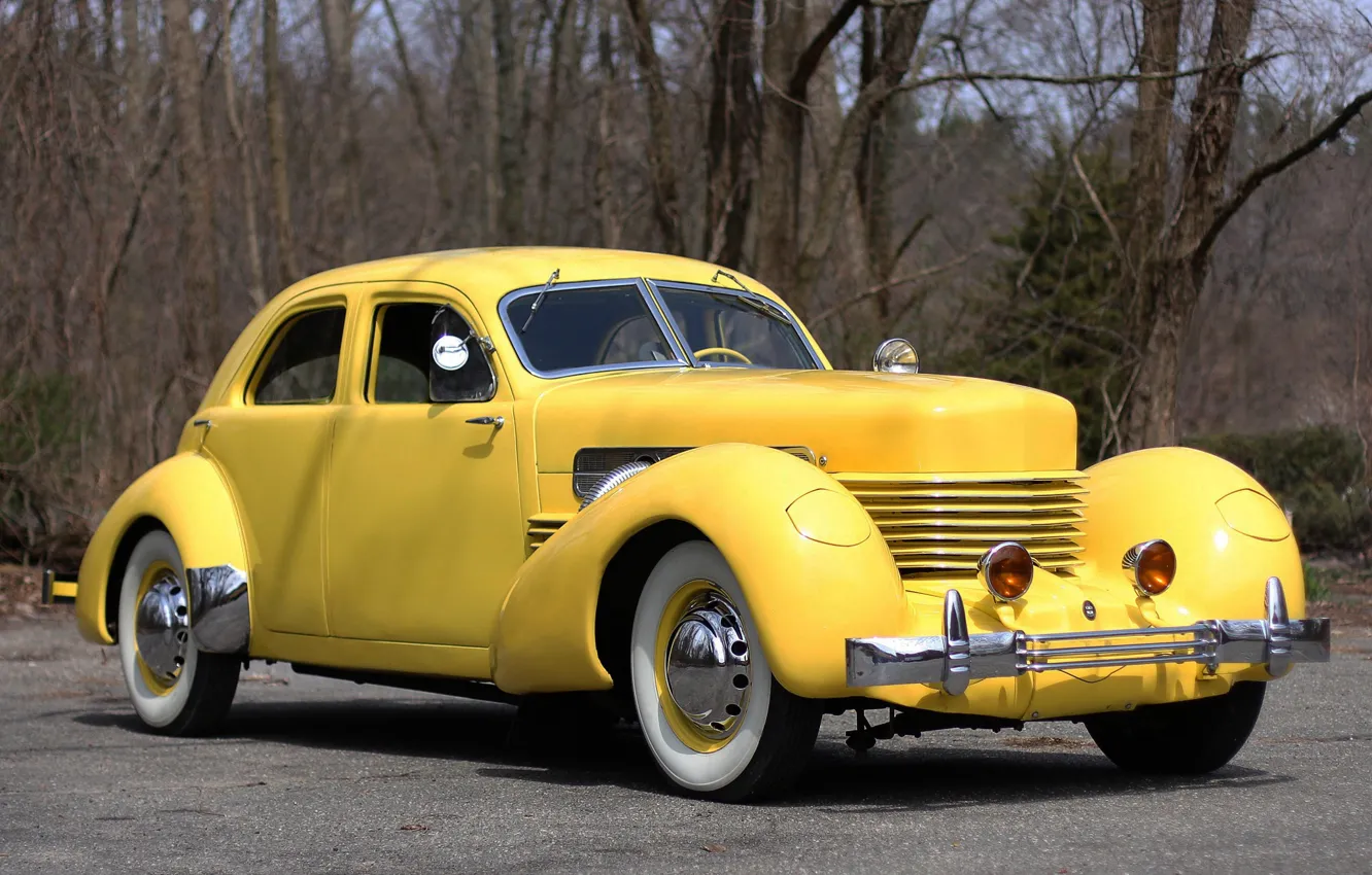 Photo wallpaper machine, car, Cord, 1937 Cord 812 Supercharged Beverly Sedan Bustlback