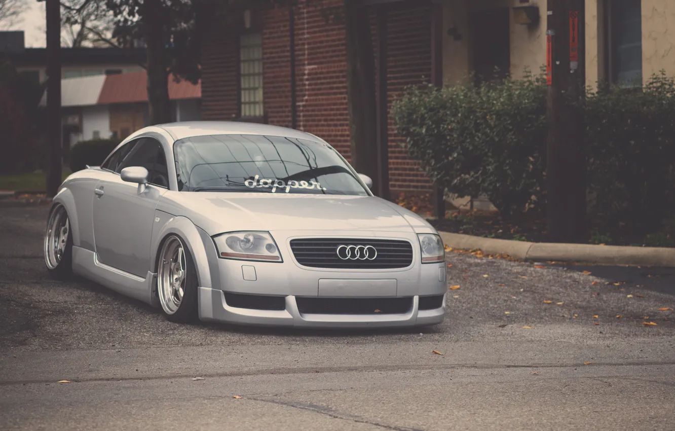 Photo wallpaper Audi, Audi, tuning, before, silver, silver, tuning