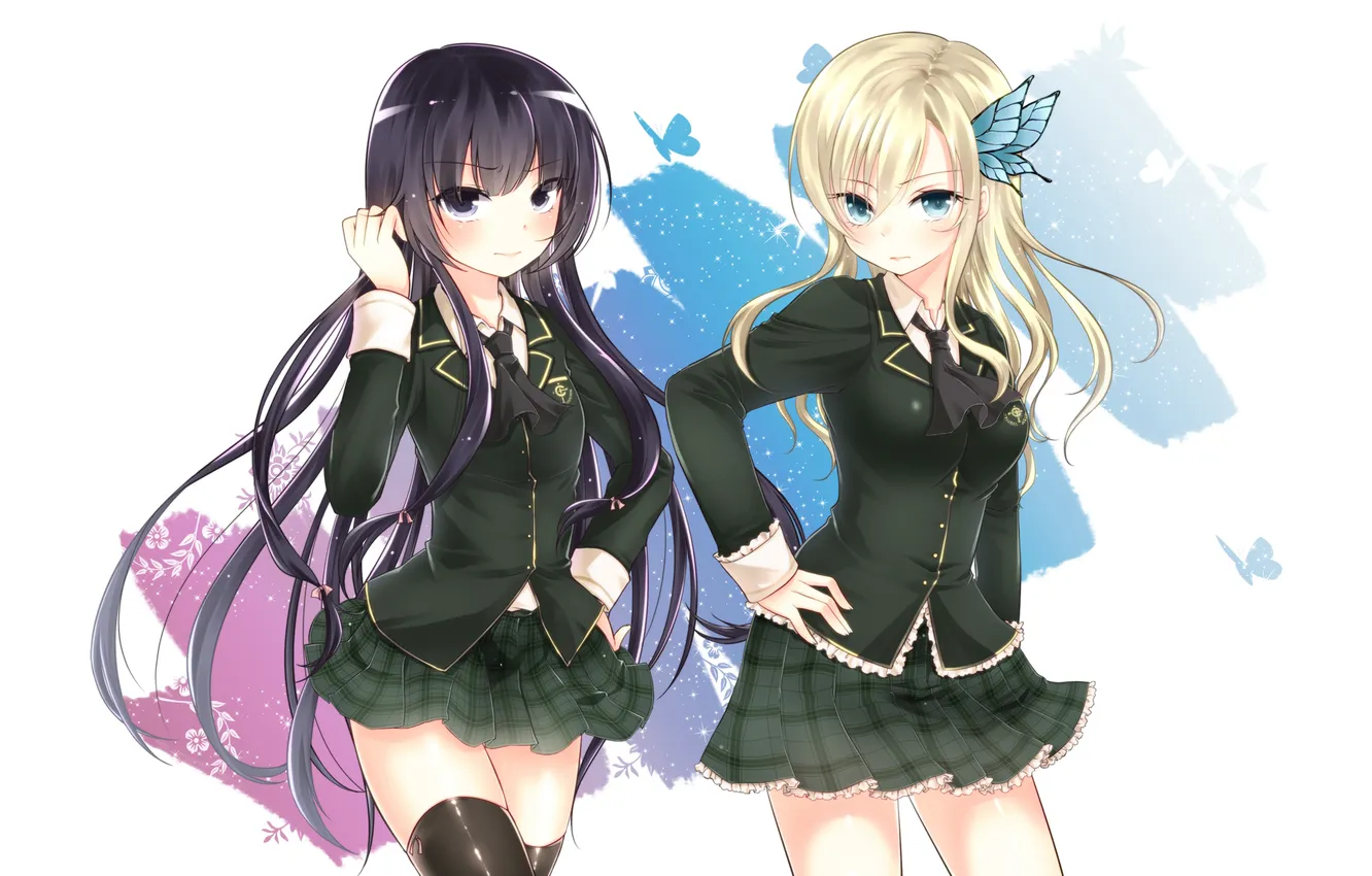 Photo wallpaper look, girl, school uniform, boku wa tomodachi ga sukunai