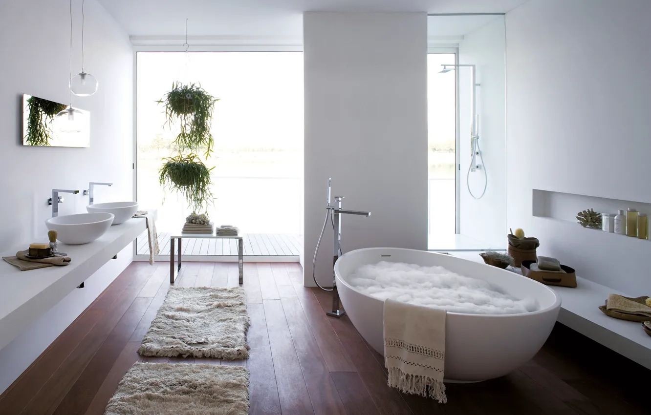 Photo wallpaper room, interior, bathroom