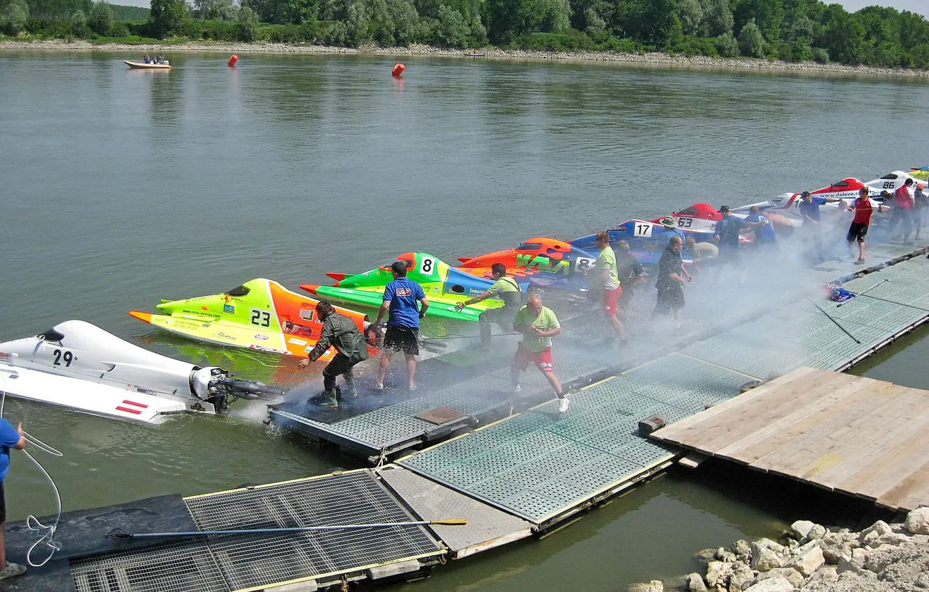 Photo wallpaper race, boat, speed