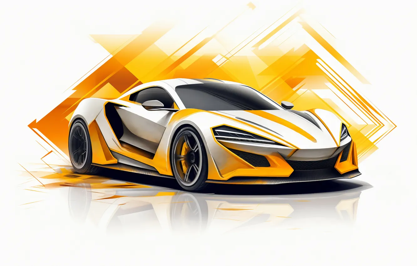 Photo wallpaper car, model, view 3d