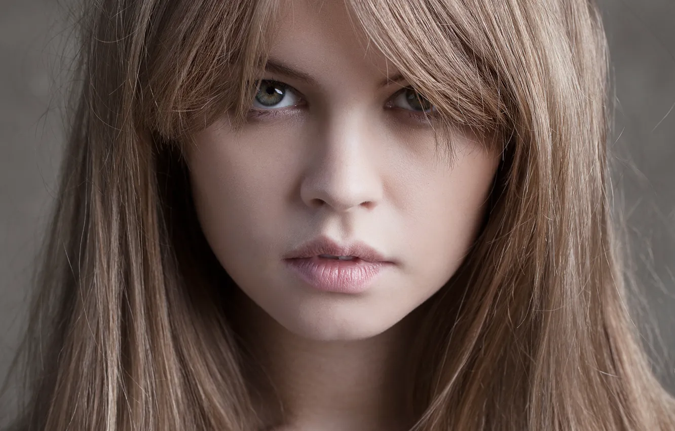 Photo wallpaper look, girl, face, sweetheart, model, hair, brown hair, beautiful