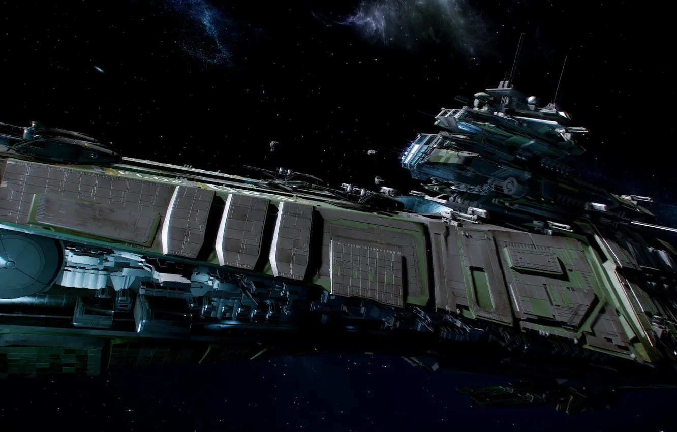 Photo wallpaper space, flight, ship, Star Citizen, RSI Bengal