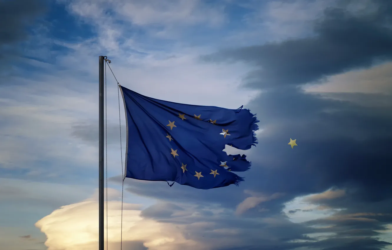 Photo wallpaper the sky, star, Flag, EU countries