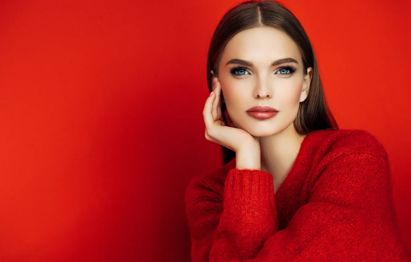 Photo wallpaper girl, portrait, makeup