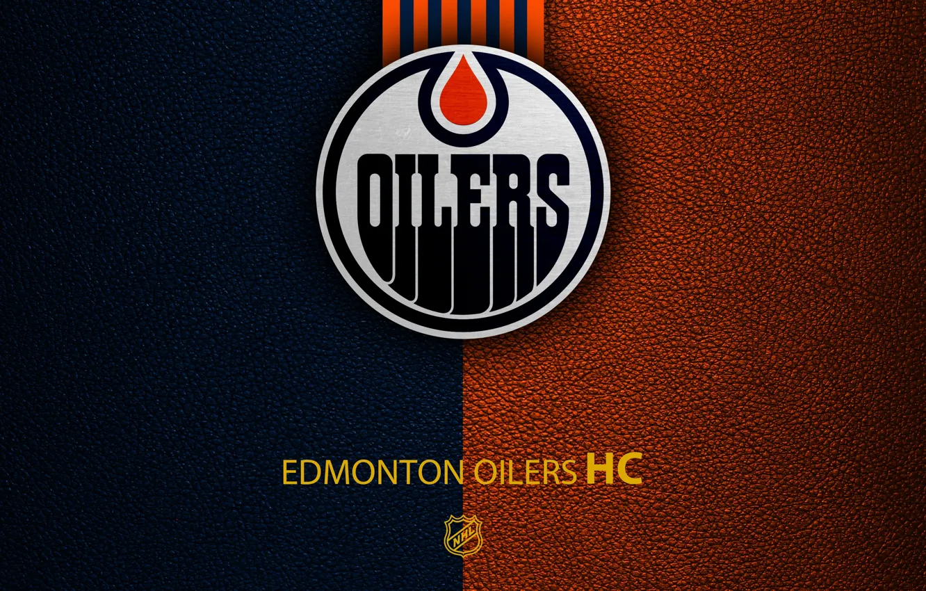 Photo wallpaper wallpaper, sport, logo, NHL, hockey, Edmonton Oilers