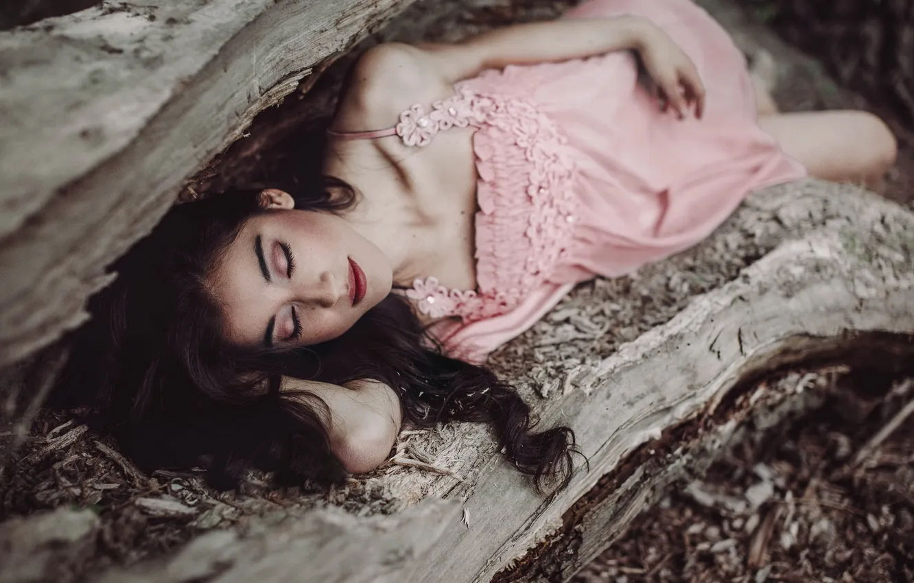 Photo wallpaper girl, pose, background