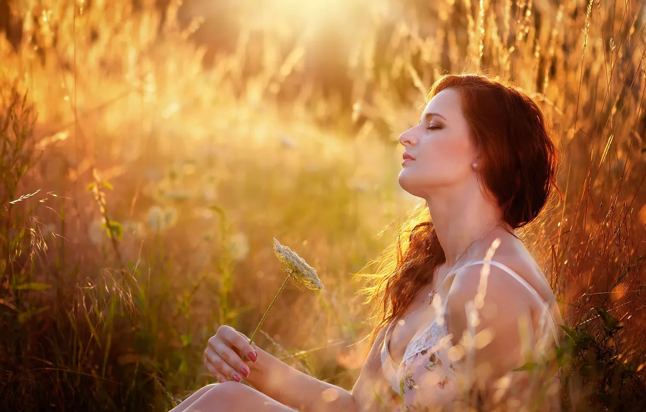 Photo wallpaper summer, girl, the sun