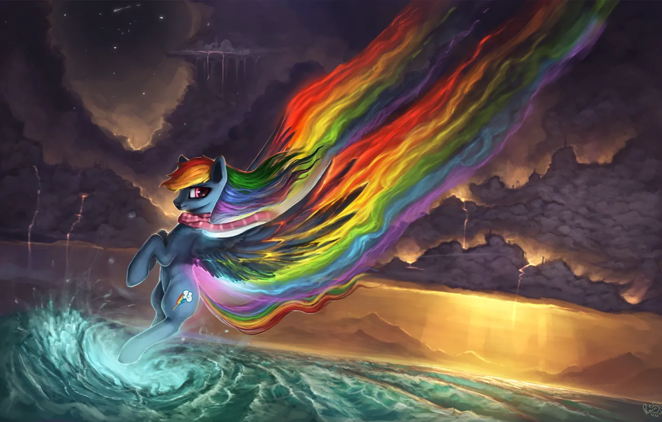 Photo wallpaper Rainbow Dash, Rainbow Dash, My Little Pony: Friendship is Magic, by Rain-Gear
