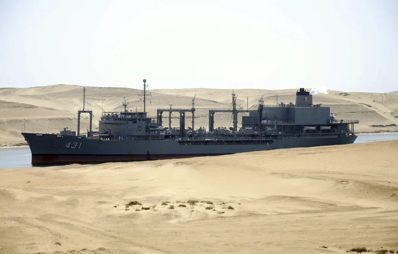 Photo wallpaper warship, iranian navy, Kharg Island, Kharg, Iranian ship Kharg, Ol-class replenishment oiler, Islamic Republic of …