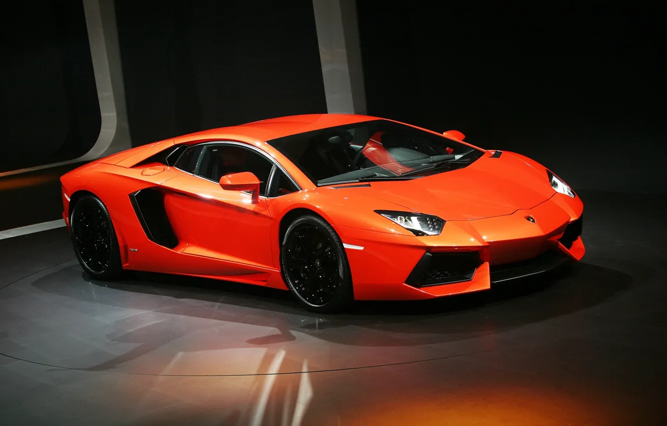 Photo wallpaper red, Lamborghini, Lamborghini, red, Lamborghini, LP700-4, Aventador, Aventador