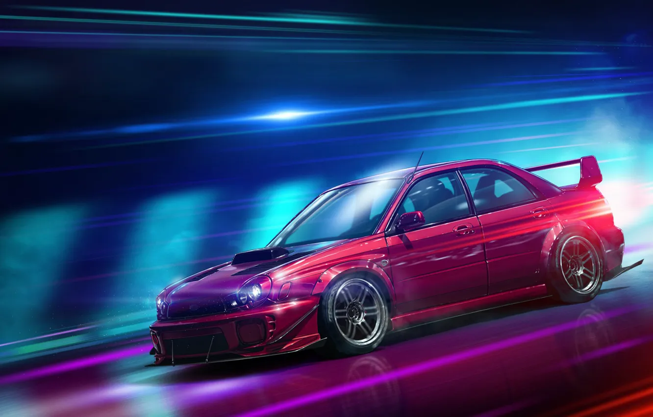 Photo wallpaper Auto, Subaru, Impreza, Machine, Car, NFS, Need for Speed, Subaru Impreza