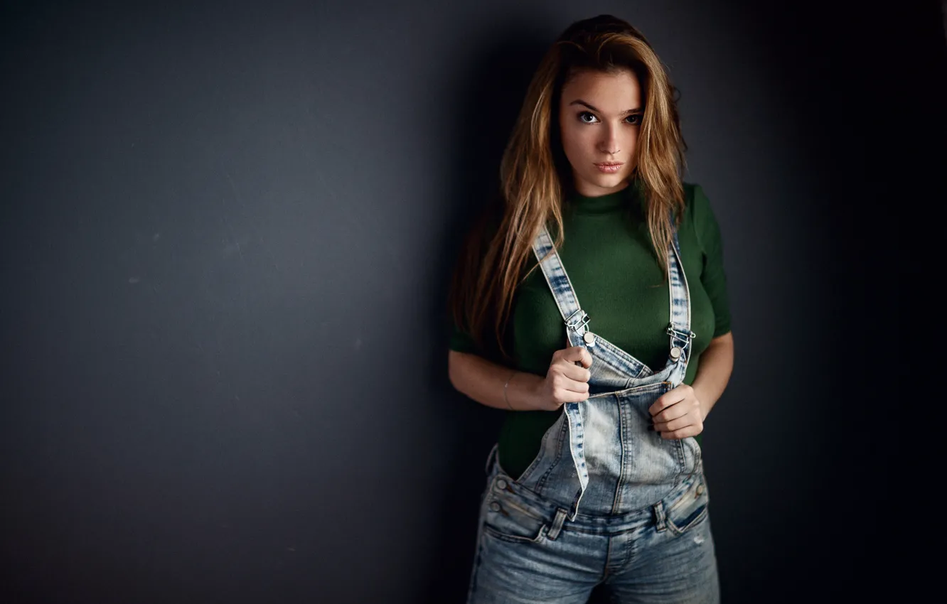 Photo wallpaper look, girl, background, jeans, Sergey Sorokin