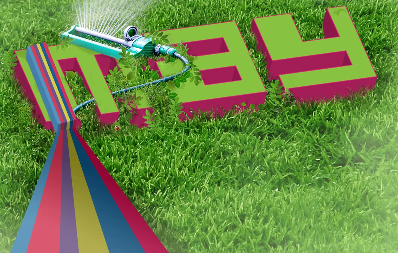 Photo wallpaper lawn, spring, Grass, typography, thrower, may