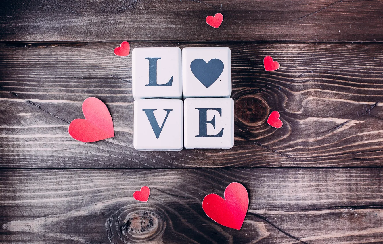 Photo wallpaper love, heart, hearts, love, heart, wood, romantic, Valentine's Day