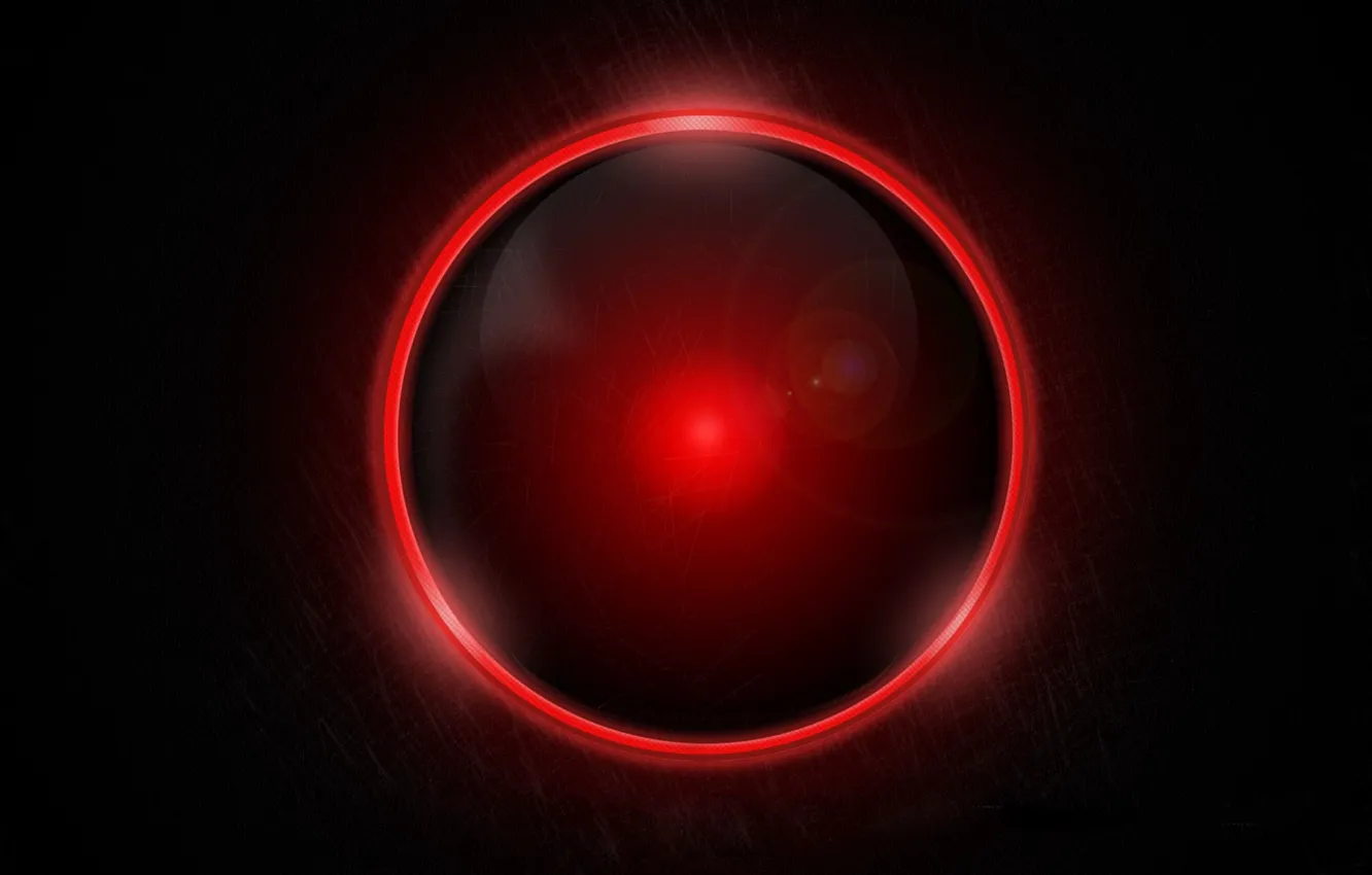 Photo wallpaper circles, red, balls, black