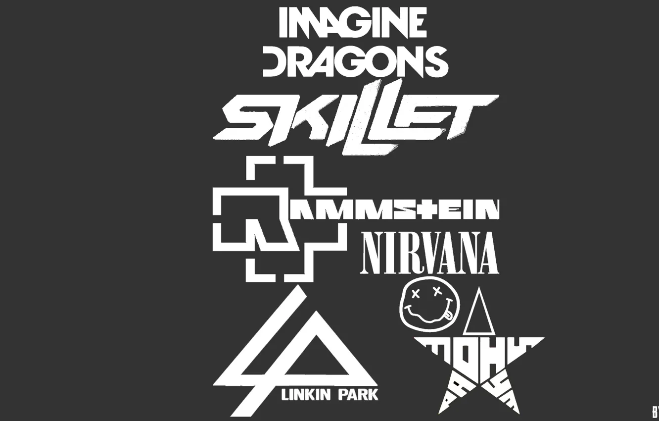 Photo wallpaper Nirvana, rock, love, Nirvana, Rammstein, rock, love, linkin park