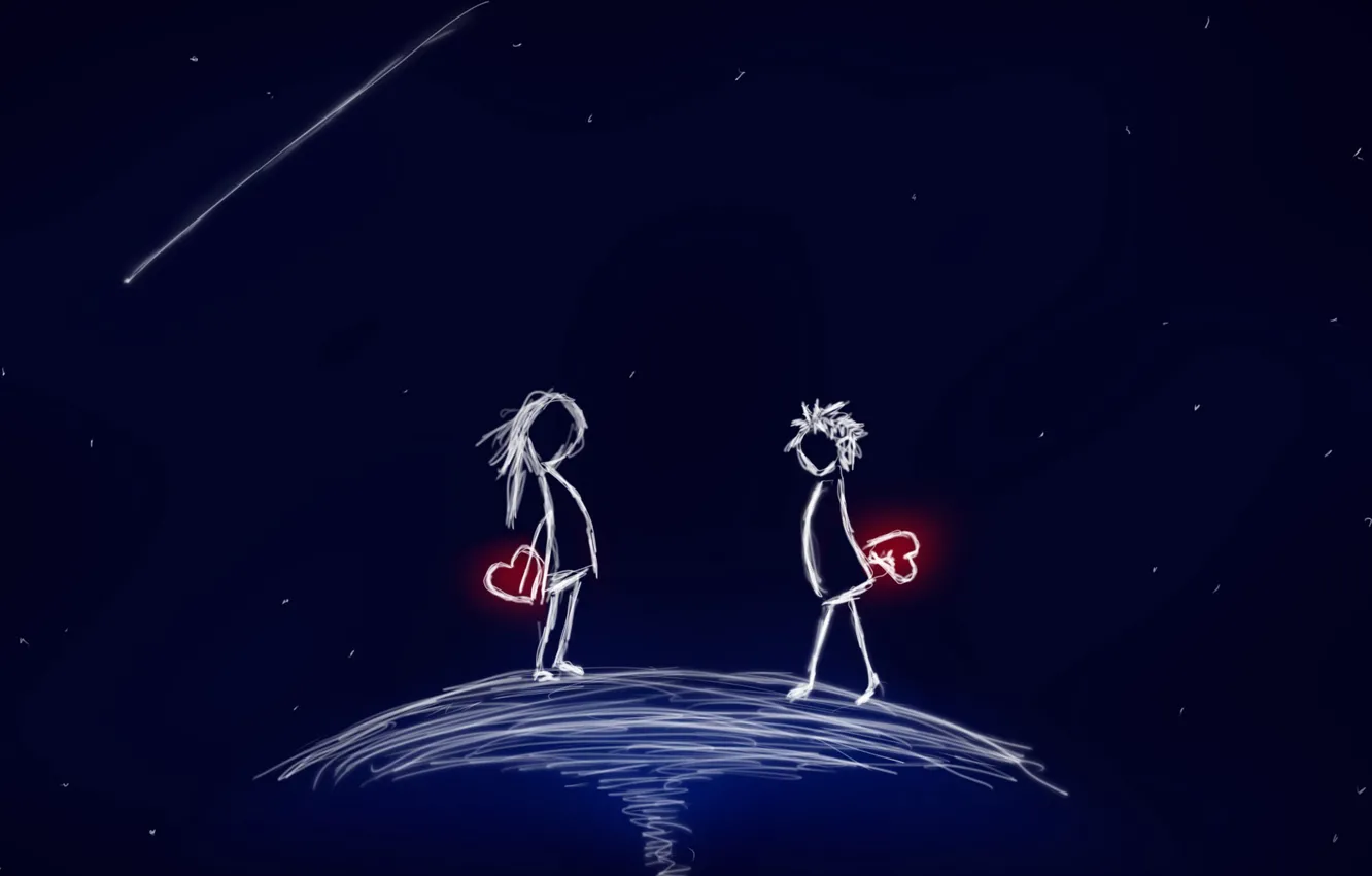 Photo wallpaper love, heart, meeting, love, two, date, recognition, heart