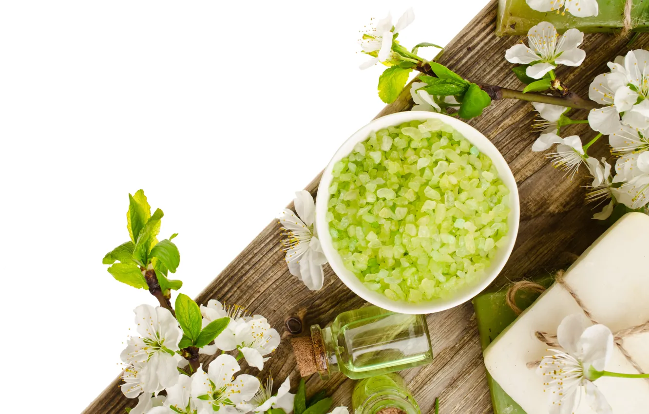 Photo wallpaper flowers, petals, spa