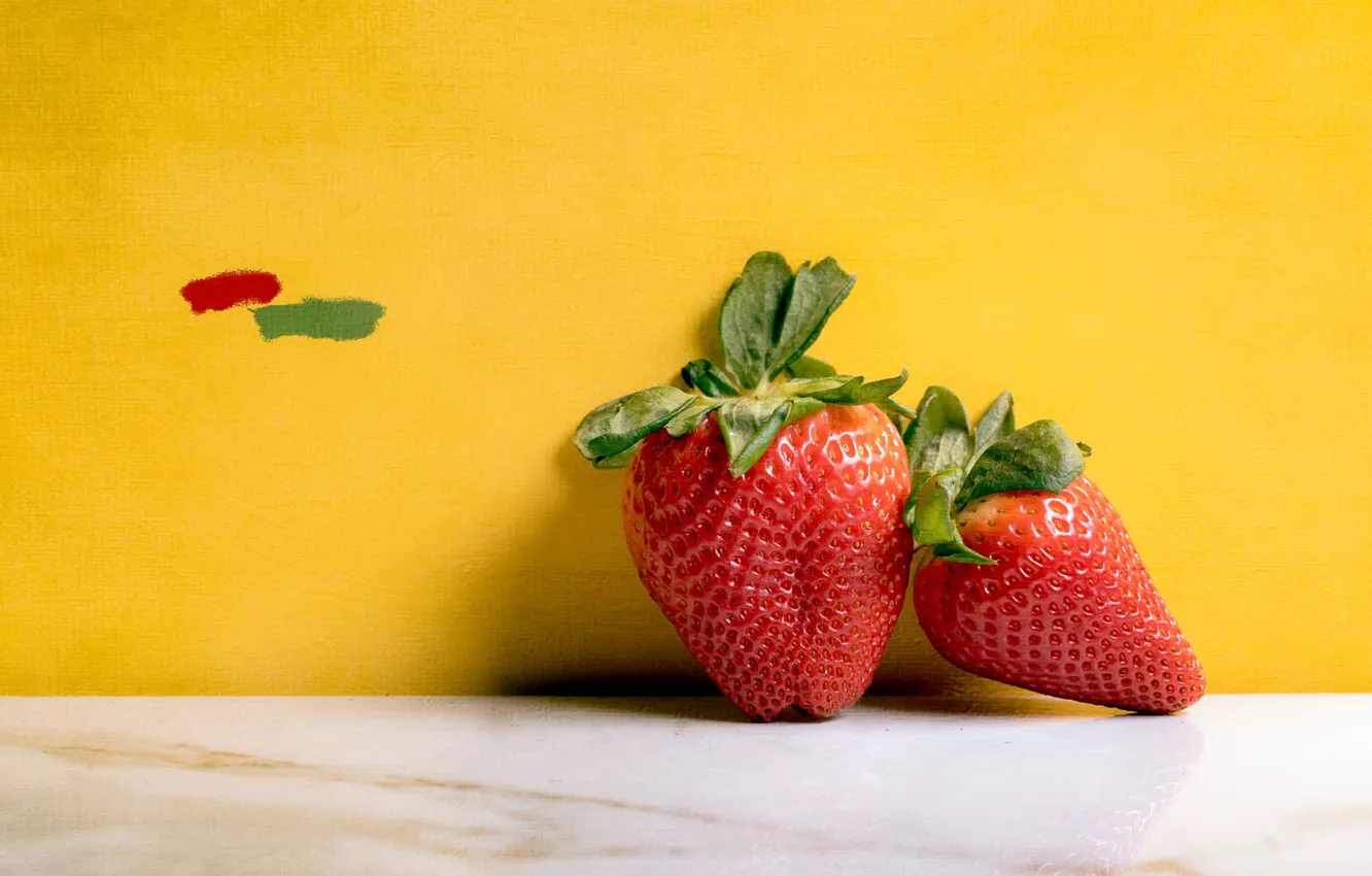 Photo wallpaper berries, background, strawberry