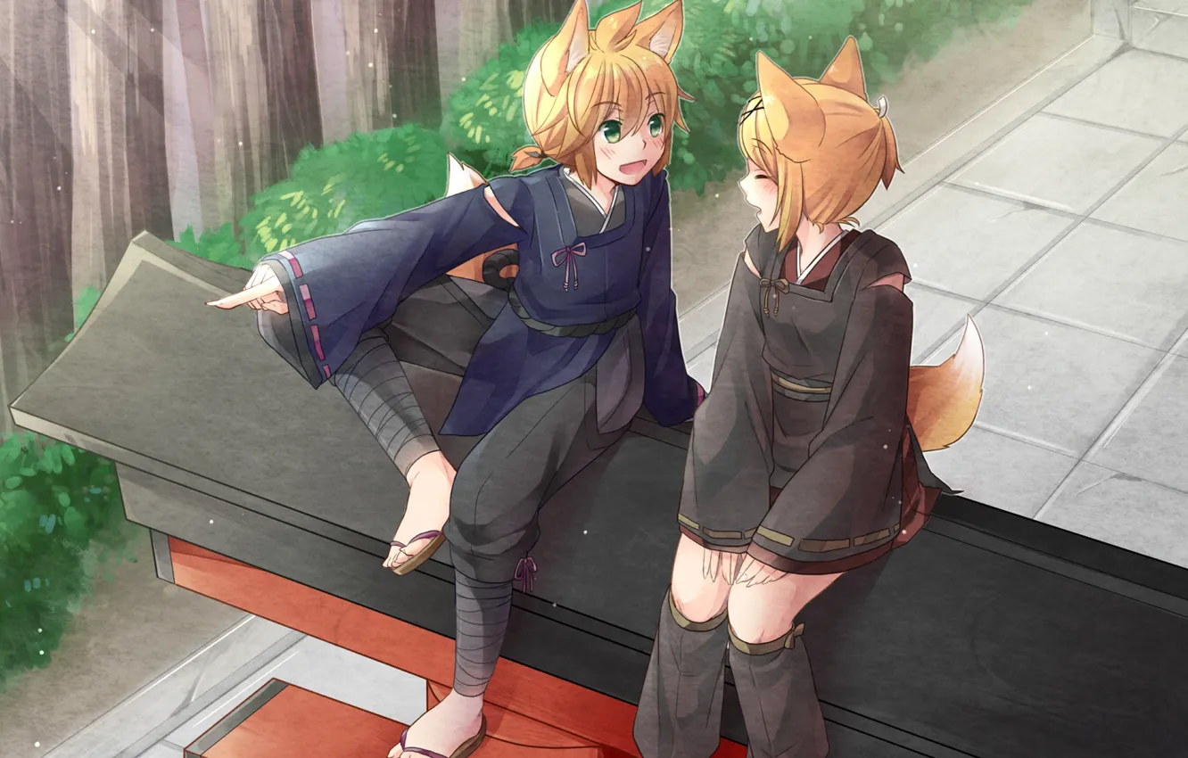 Photo wallpaper girl, guy, vocaloid, two, Vocaloid, Kagamine Len, Kagamine Rin