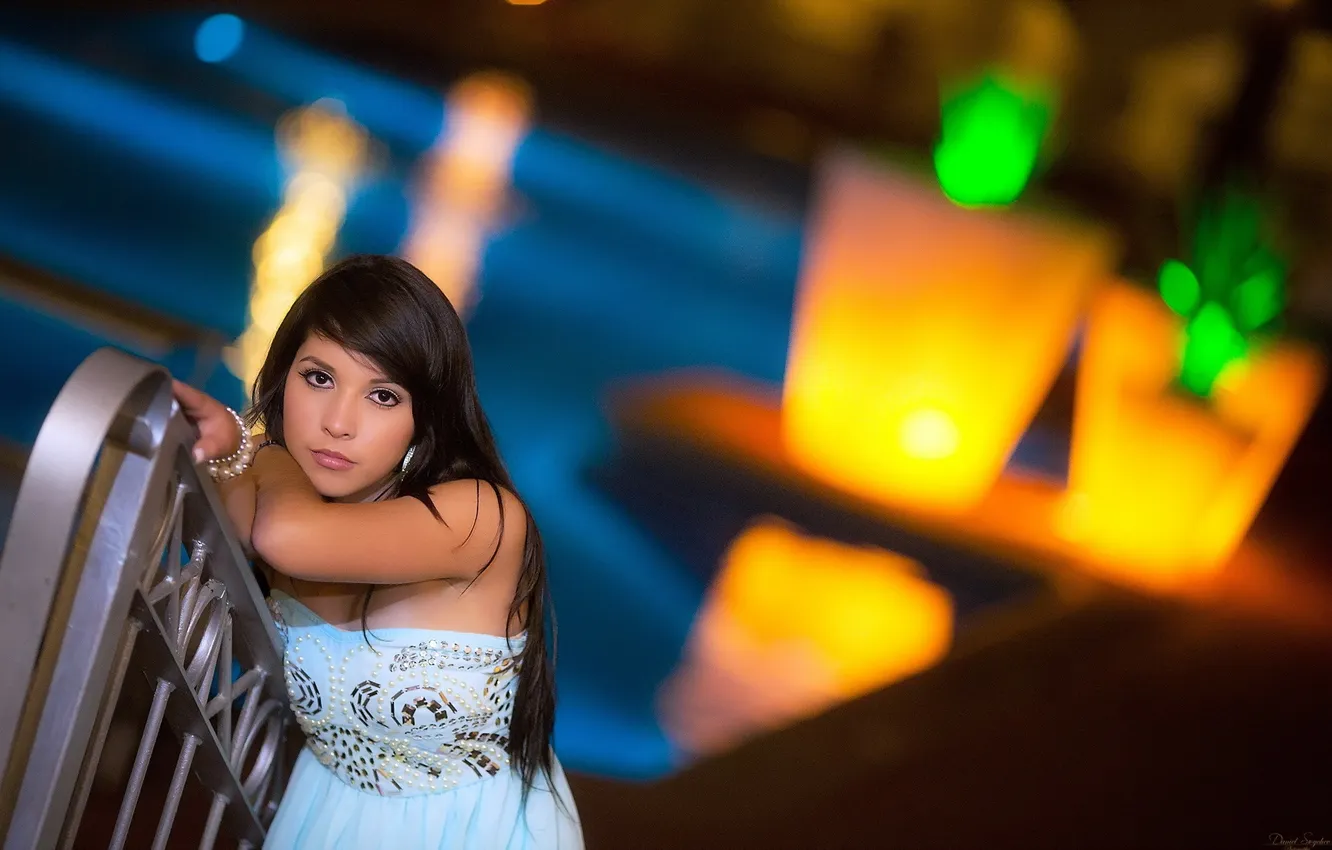 Photo wallpaper girl, background, Dana