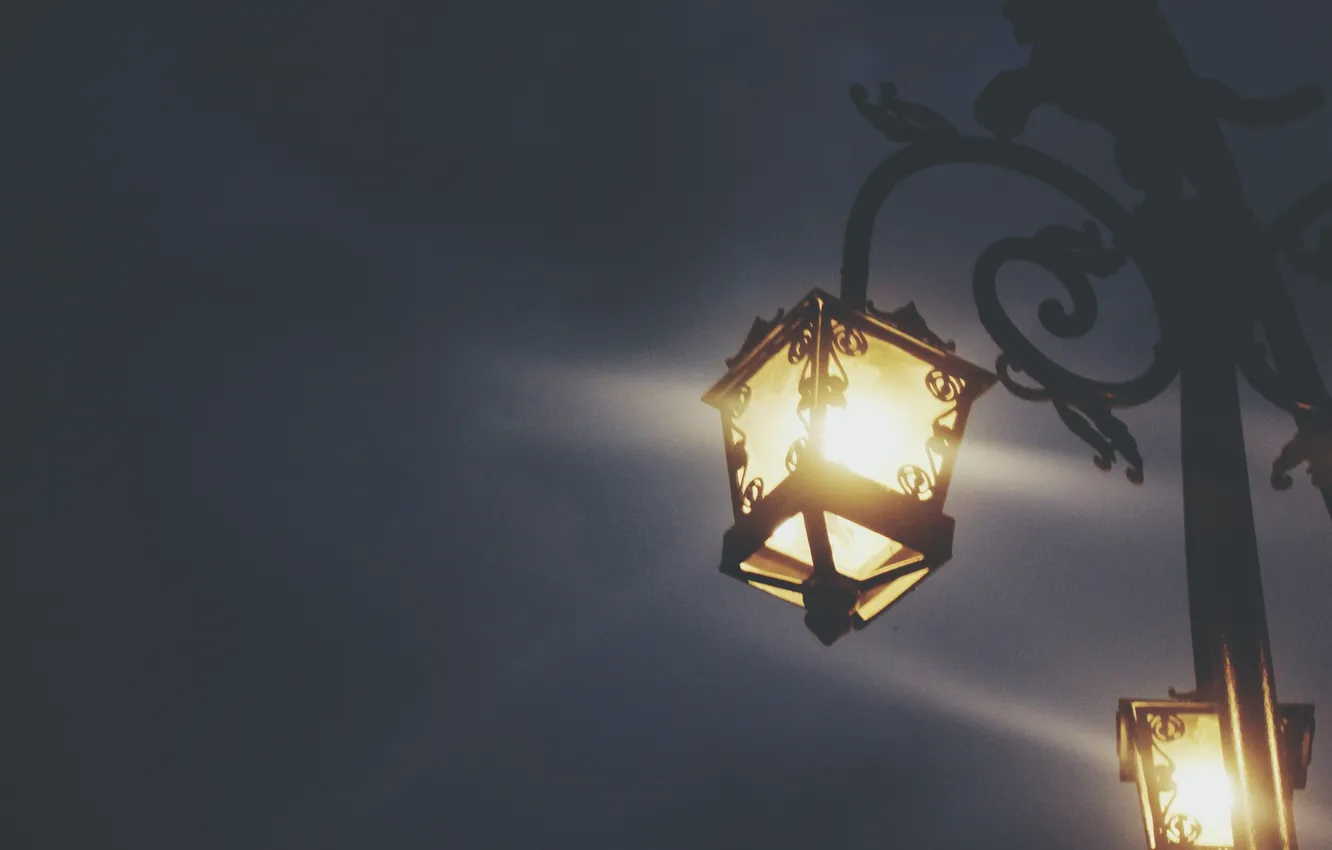 Photo wallpaper light, street, lights