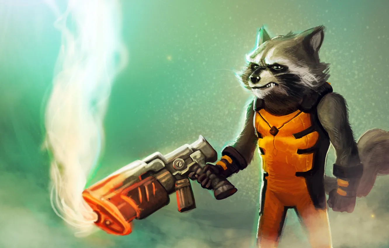 Photo wallpaper marvel comics, Rocket, raccoon, Guardians of the Galaxy