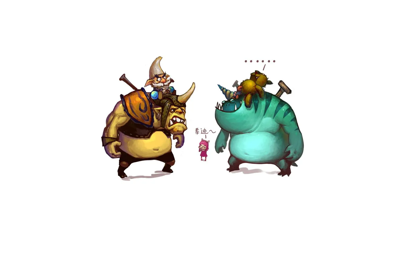 Photo wallpaper League of Legends, dota 2, tidehunter, Annie, Alchemist